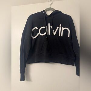Calvin Klein Cropped Black Hoodie